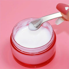 Curved Cosmetic Spatula Spoon for Makeup Mask Mixing Rose Silver