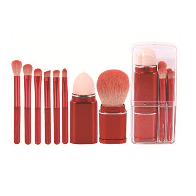 8 in 1 Portable Makeup Brushes Set for Travel & Contouring