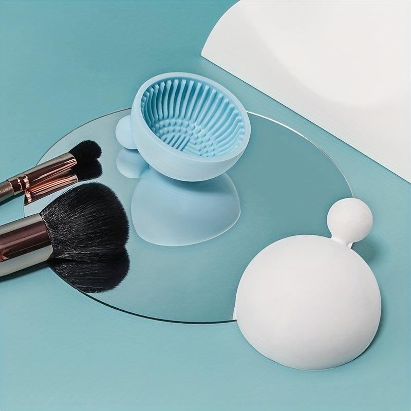 Makeup Brush Cleaner Mat Silicone Scrubber Bowl Brush Washer