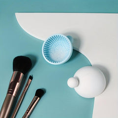 Makeup Brush Cleaner Mat Silicone Scrubber Bowl Brush Washer