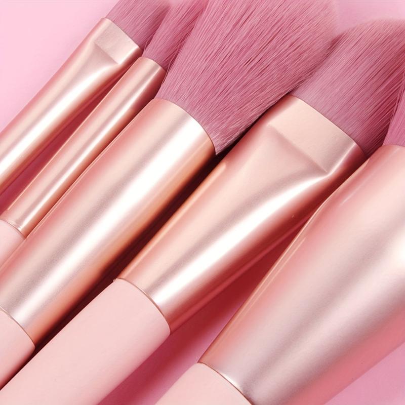12pcs Makeup Brush Set with Soft Artificial Fiber Brushes and Cosmetic Bag