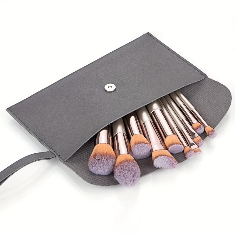 13pcs Makeup Brush & Powder Puff Kit with Storage Bag