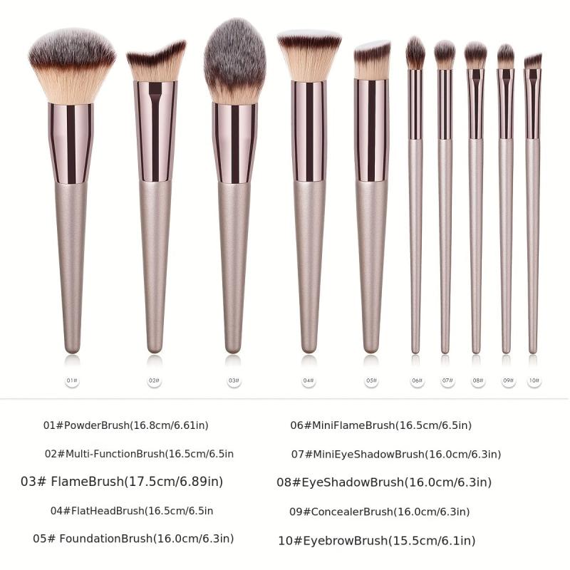 13pcs Makeup Brush & Powder Puff Kit with Storage Bag