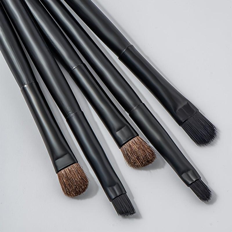 5 Pcs Mini Eye Makeup Brushes Set Smudge Eyeshadow Eyeliner Eyebrow Brush Kit