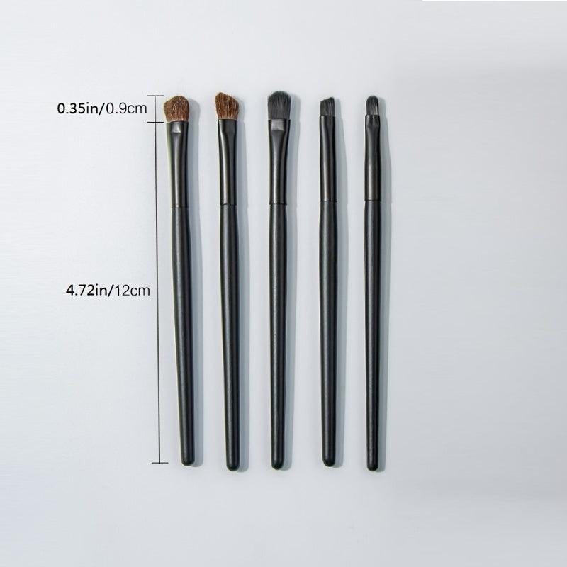 5 Pcs Mini Eye Makeup Brushes Set Smudge Eyeshadow Eyeliner Eyebrow Brush Kit