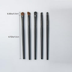 5 Pcs Mini Eye Makeup Brushes Set Smudge Eyeshadow Eyeliner Eyebrow Brush Kit