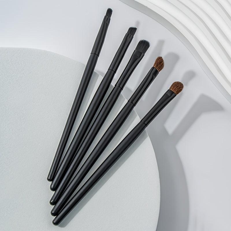 5 Pcs Mini Eye Makeup Brushes Set Smudge Eyeshadow Eyeliner Eyebrow Brush Kit