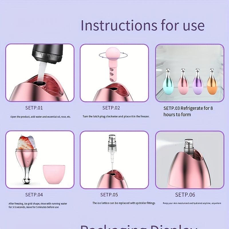 2-In-1 Ice Roller & Spray Face Roller for Skin Glow & Pore Tightening