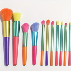 15pcs Makeup Brushes With Candy Storage Bag Set