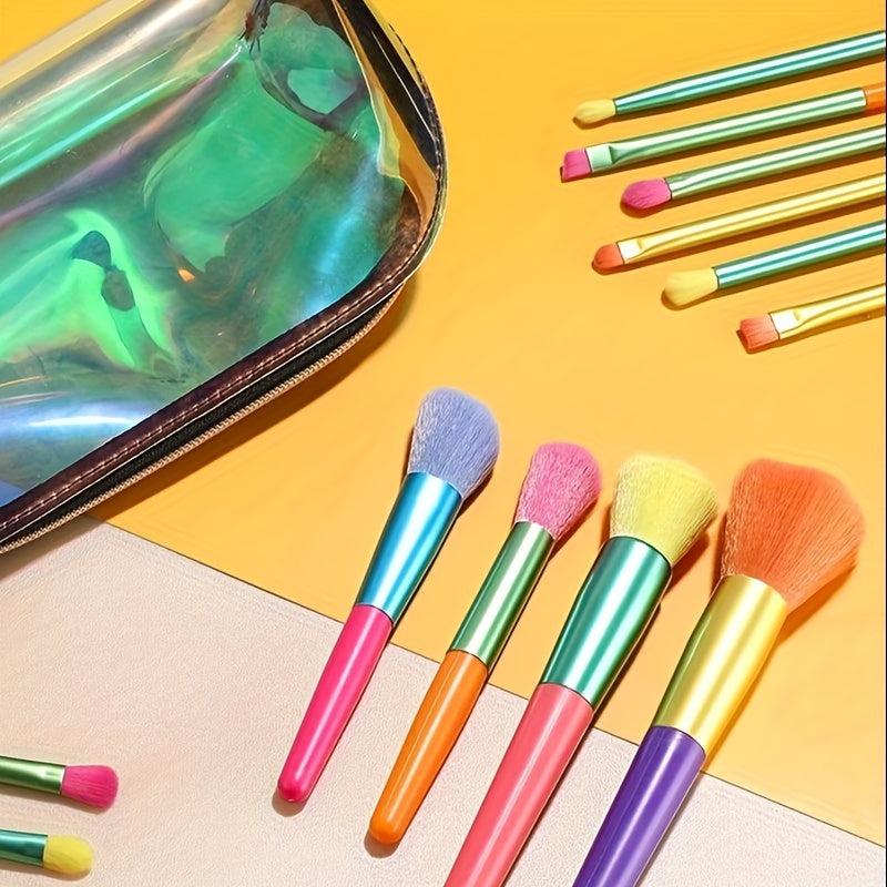 15pcs Makeup Brushes With Candy Storage Bag Set
