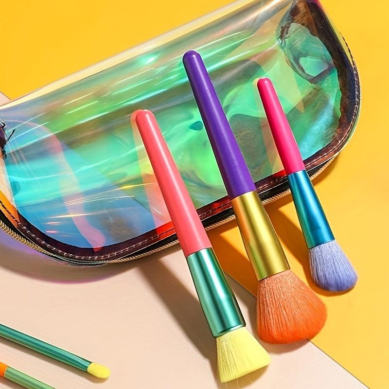 15pcs Makeup Brushes With Candy Storage Bag Set