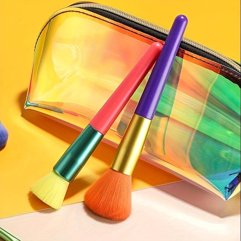 15pcs Makeup Brushes With Candy Storage Bag Set