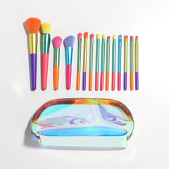 15pcs Makeup Brushes With Candy Storage Bag Set