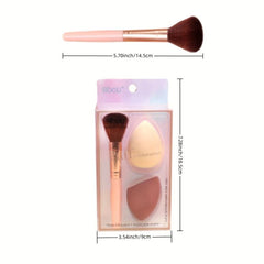 Makeup Brush Beauty Egg Set - 2pcs Makeup Eggs & 1pc Brush Sponge Powder Puff