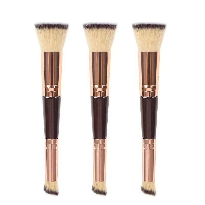 Dual Ended Foundation Brush Oblique Concealer Short Hair Beauty Tool