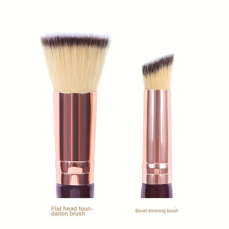 Dual Ended Foundation Brush Oblique Concealer Short Hair Beauty Tool
