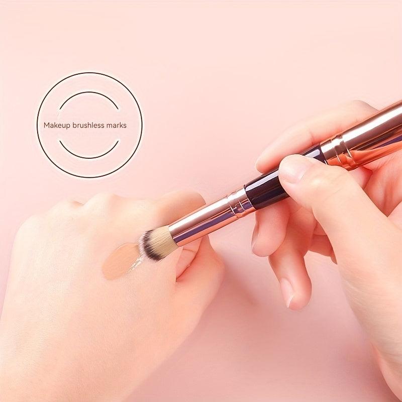 Dual Ended Foundation Brush Oblique Concealer Short Hair Beauty Tool