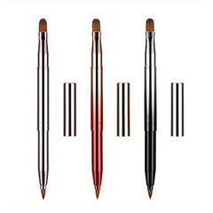 3pcs Double Head Lipstick Concealer Brush Telescopic Makeup Brush Set
