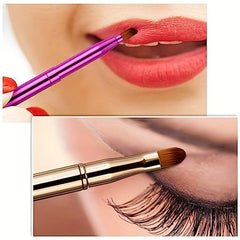 3pcs Double Head Lipstick Concealer Brush Telescopic Makeup Brush Set