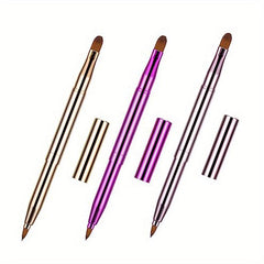 3pcs Double Head Lipstick Concealer Brush Telescopic Makeup Brush Set