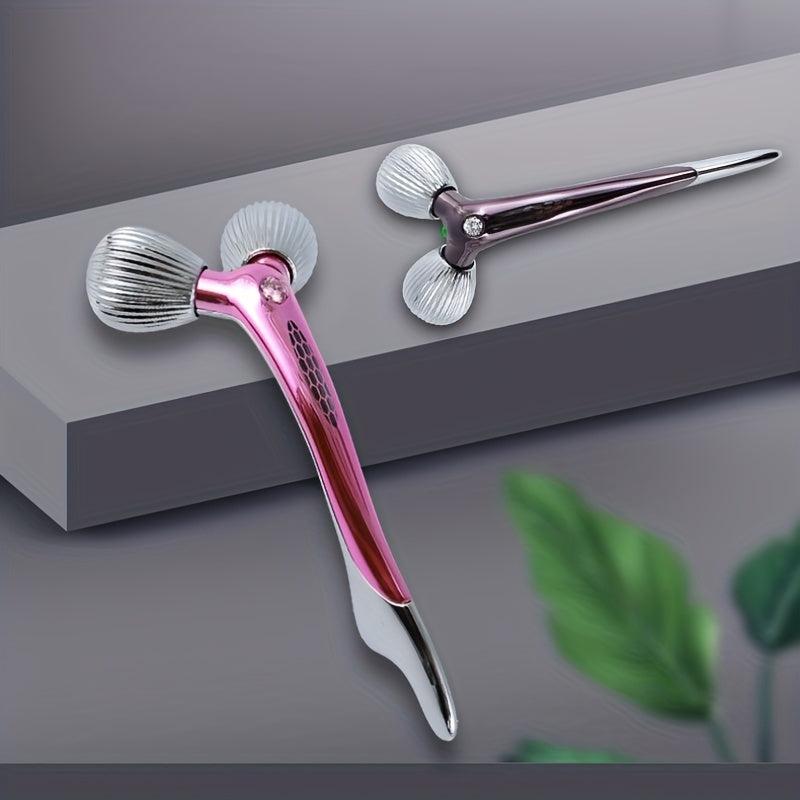 3D Roller Facial Massager Rose Quartz Tool