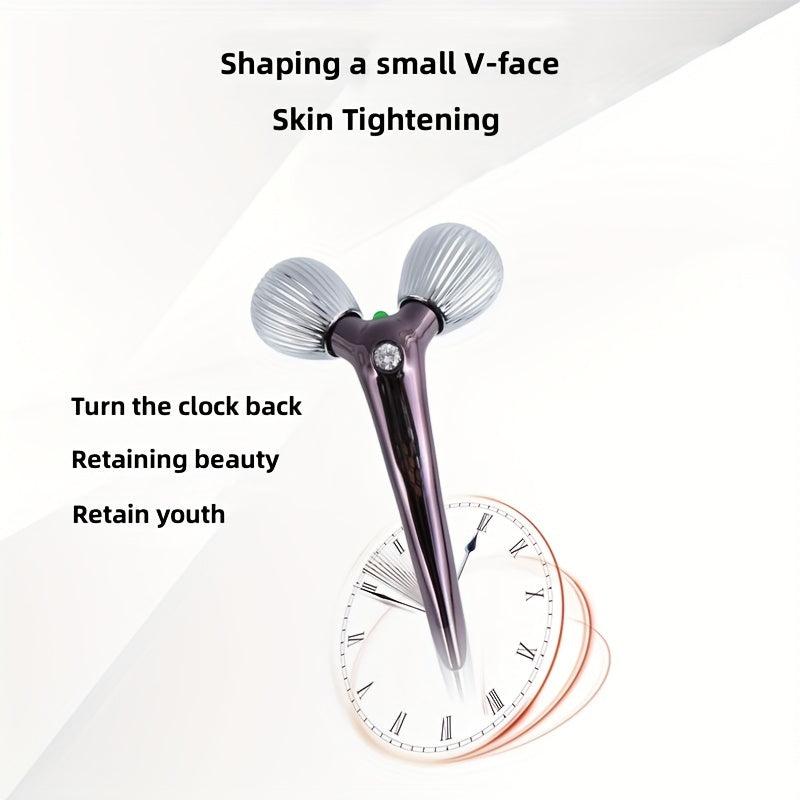 3D Roller Facial Massager Rose Quartz Tool