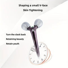 3D Roller Facial Massager Rose Quartz Tool