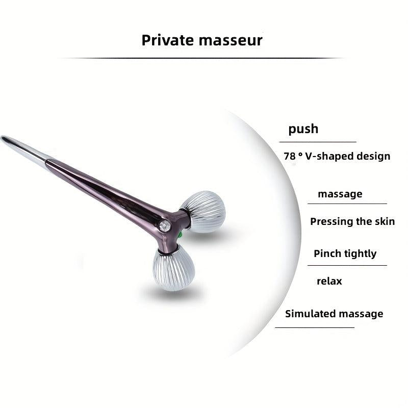 3D Roller Facial Massager Rose Quartz Tool