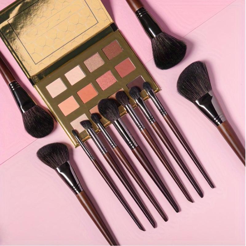 11 PCs Makeup Brushes Set Goat Hair Natural Hair Makeup Brushes Set