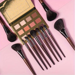 11 PCs Makeup Brushes Set Goat Hair Natural Hair Makeup Brushes Set