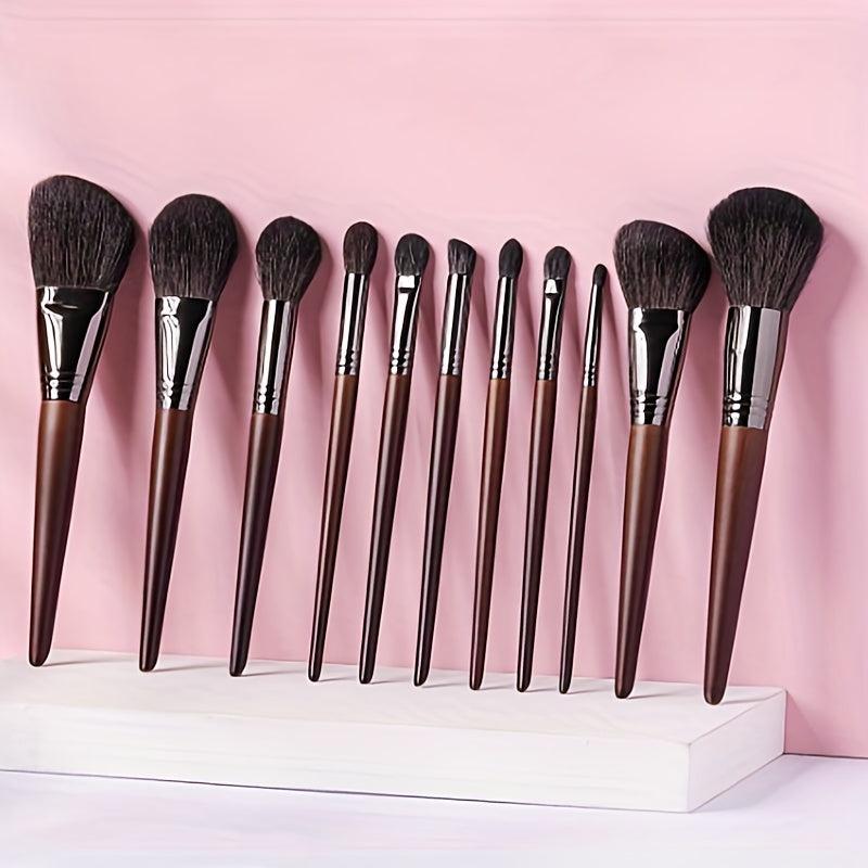 11 PCs Makeup Brushes Set Goat Hair Natural Hair Makeup Brushes Set