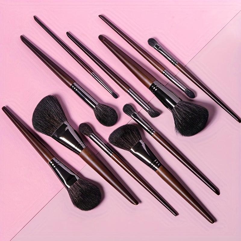 11 PCs Makeup Brushes Set Goat Hair Natural Hair Makeup Brushes Set