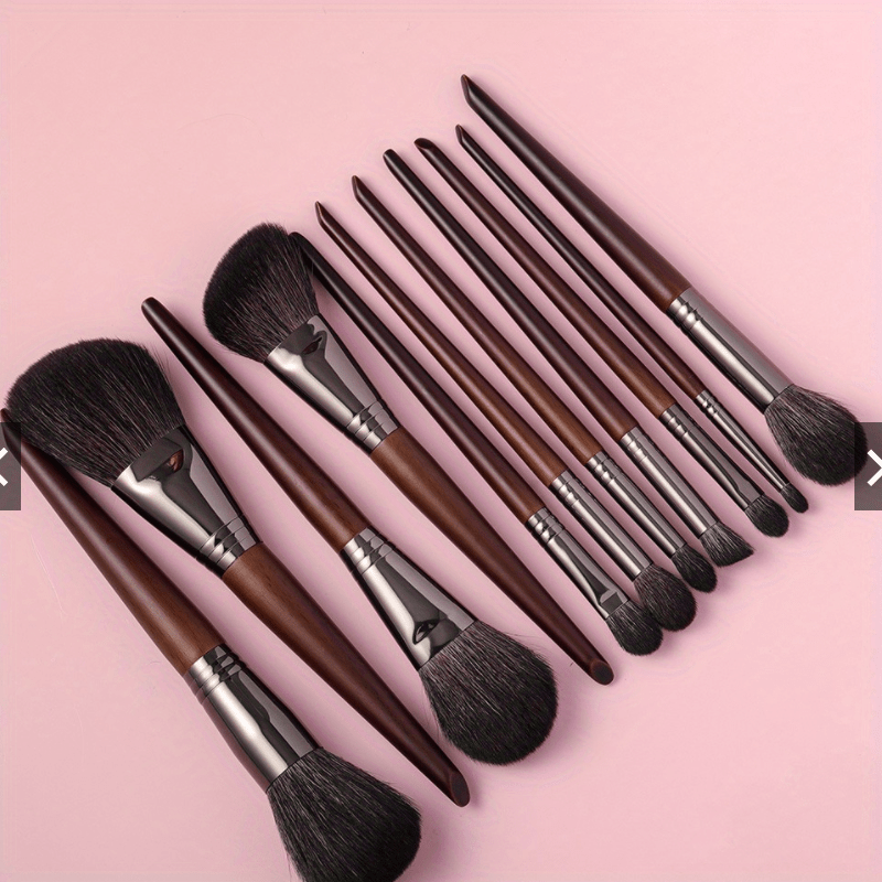 11 PCs Makeup Brushes Set Goat Hair Natural Hair Makeup Brushes Set