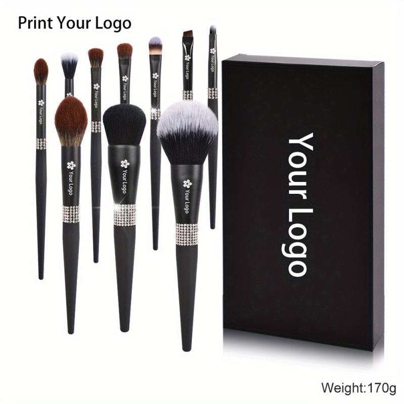 Makeup Brushes 15pcs Crystal Handle Set Kabuki Foundation Blush Powder Brush