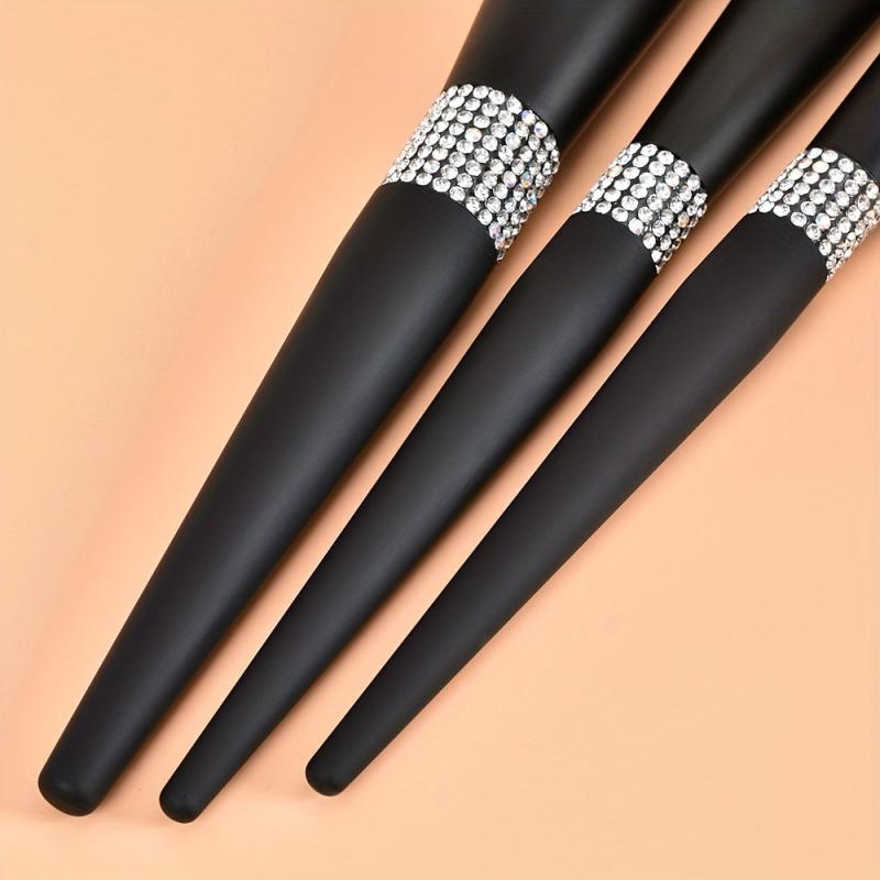 Makeup Brushes 15pcs Crystal Handle Set Kabuki Foundation Blush Powder Brush