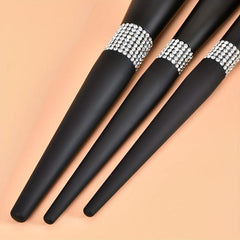 Makeup Brushes 15pcs Crystal Handle Set Kabuki Foundation Blush Powder Brush