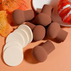 10 Pcs Mushroom Makeup Sponge Air Cushion Puff Set