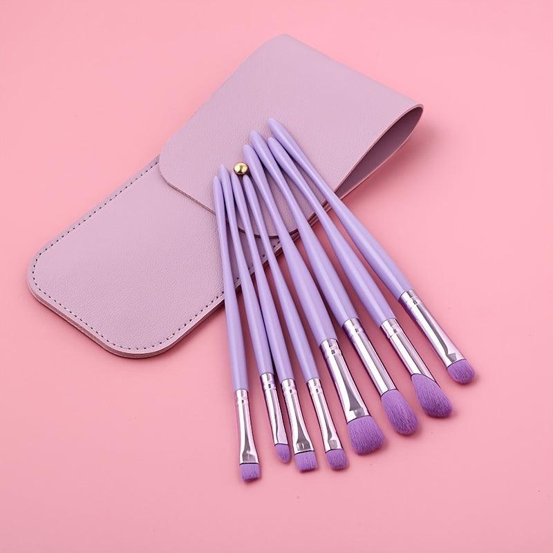 8PCS Professional Makeup Brush Set Lavender
