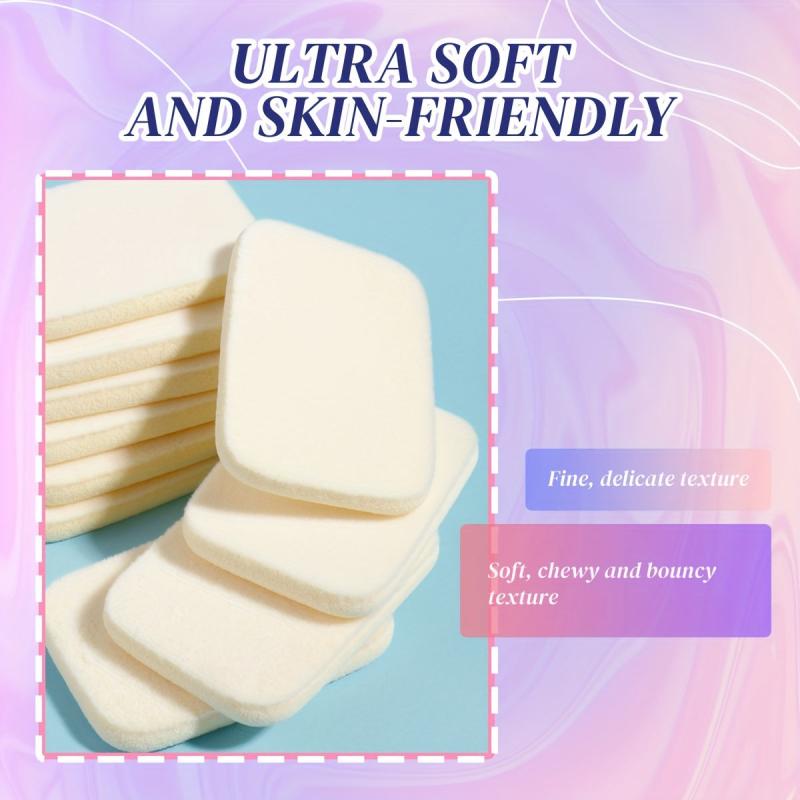 Rectangle Dry/Wet Dual-use Makeup Puff 10pcs