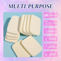 Rectangle Dry/Wet Dual-use Makeup Puff 10pcs
