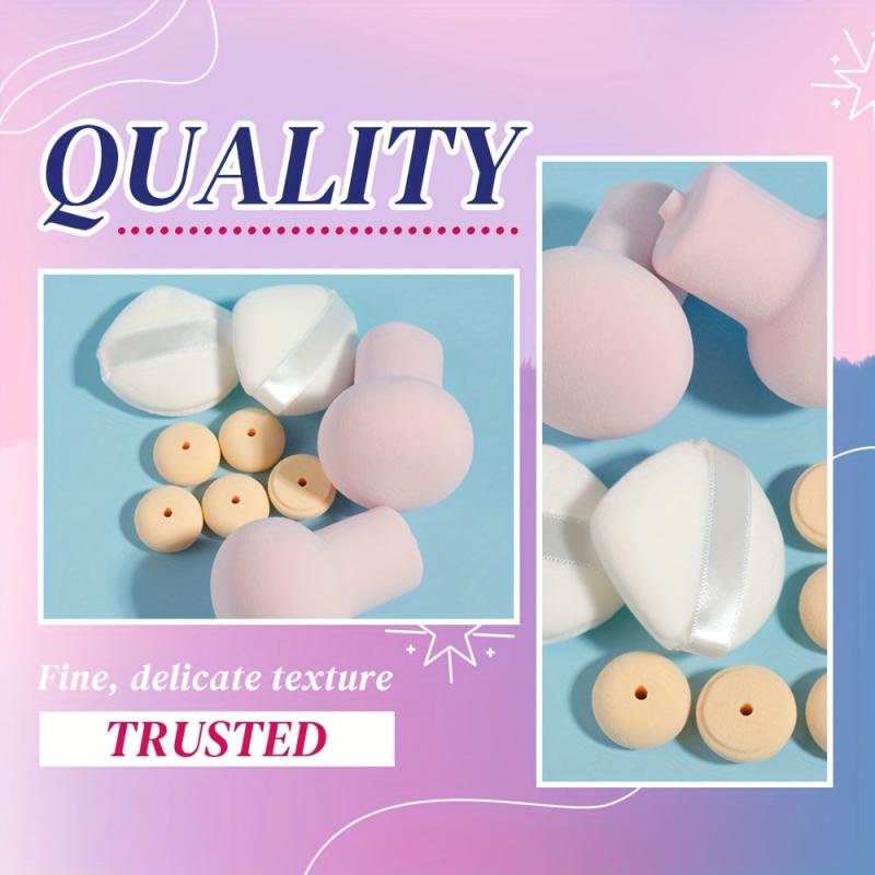 9 Pcs Powder Puff Set Air Cushion Sponge Powder Puffs Daily Travel