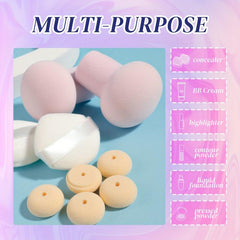 9 Pcs Powder Puff Set Air Cushion Sponge Powder Puffs Daily Travel