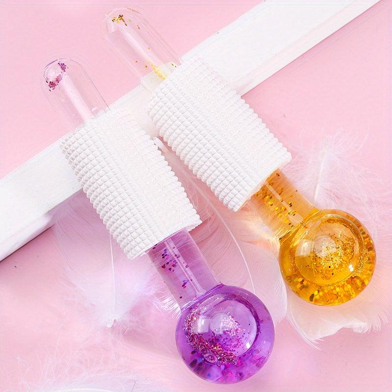 Glitter Ice Globes for Facials Cooling Ice Balls for Face and Eyes