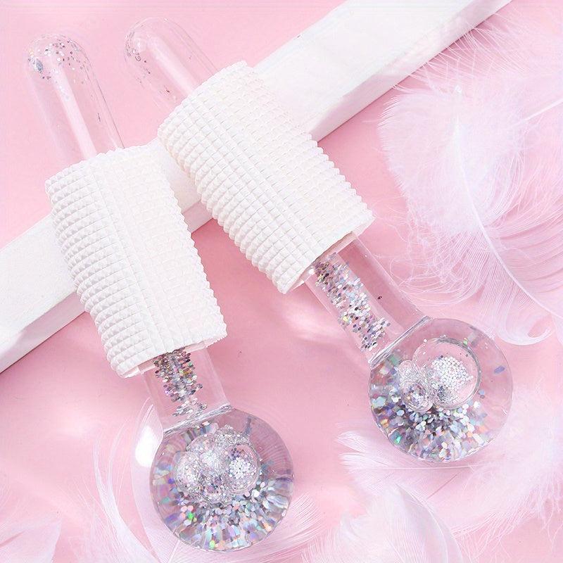 Glitter Ice Globes for Facials Cooling Ice Balls for Face and Eyes