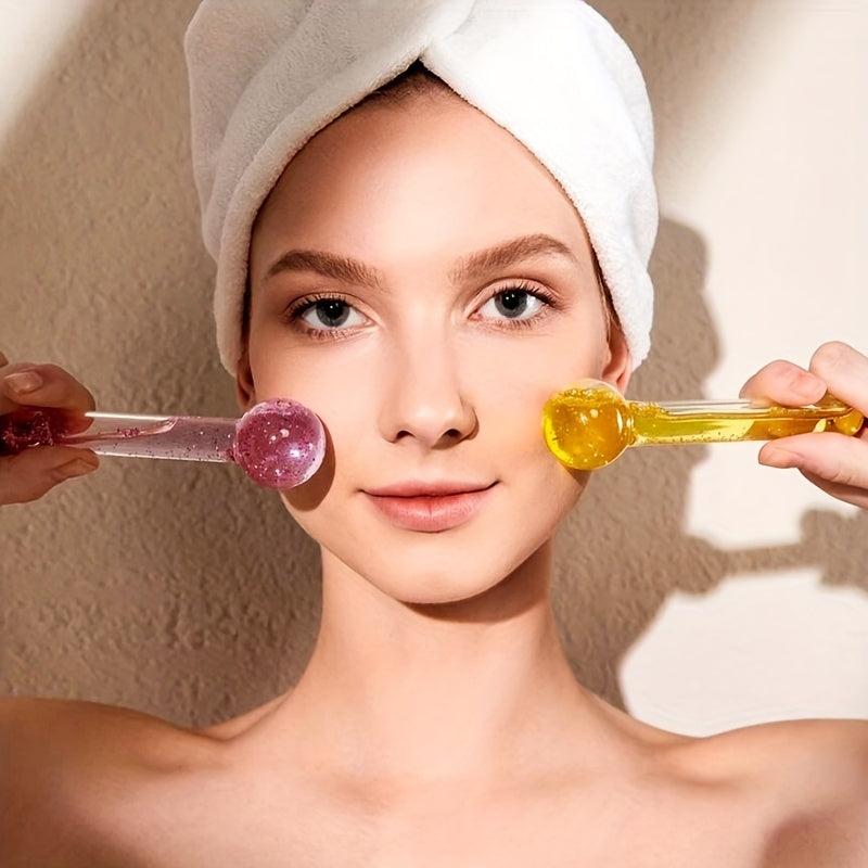 Glitter Ice Globes for Facials Cooling Ice Balls for Face and Eyes