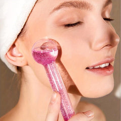 Glitter Ice Globes for Facials Cooling Ice Balls for Face and Eyes