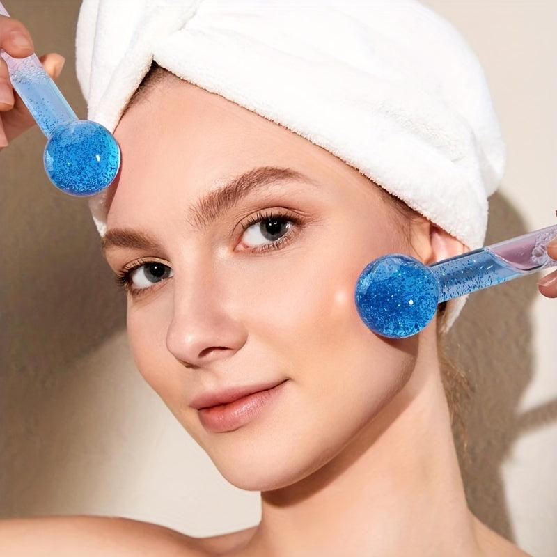 Glitter Ice Globes for Facials Cooling Ice Balls for Face and Eyes
