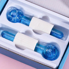 Glitter Ice Globes for Facials Cooling Ice Balls for Face and Eyes