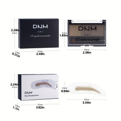Waterproof Eyebrow Powder with Stamp and Brush