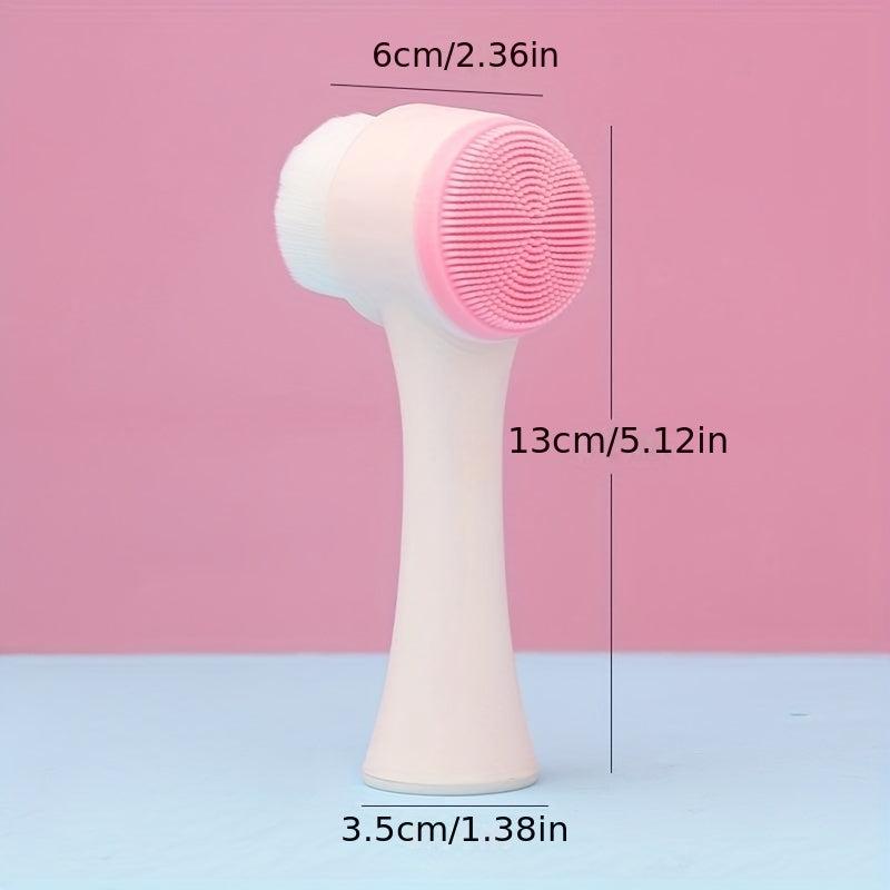 2-in-1 Facial Cleansing Brush Silicone Face Scrubber